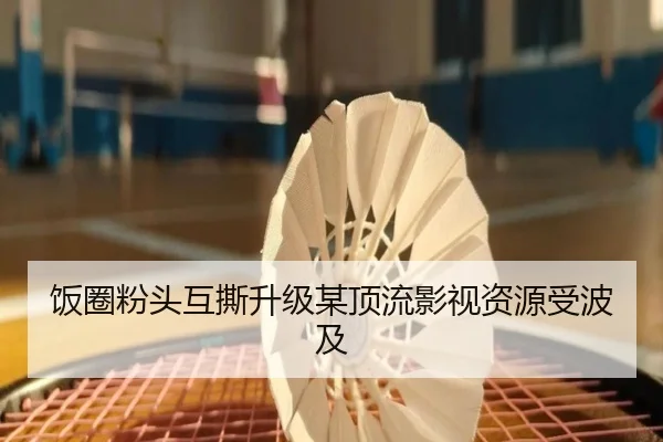 饭圈粉头互撕升级某顶流影视资源受波及